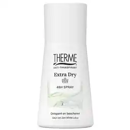Trekpleister Therme Zen White Lotus Extra Dry Antitranspirant Spray aanbieding