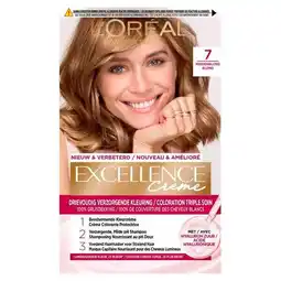 Trekpleister L'Oréal Paris Excellence Crème 7 Middenblond Permanente Haarverf aanbieding