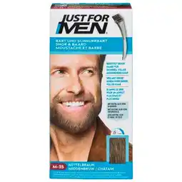 Trekpleister Just For Men Snor & Baard M-35 Middenbruin Haarkleuring aanbieding