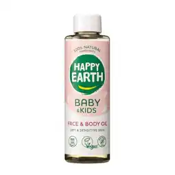 Trekpleister Happy Earth Baby & Kids 100% Natural Face & Body Oil aanbieding