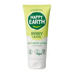 Trekpleister Happy Earth Baby & Kids 100% Natural Soft Bodylotion aanbieding