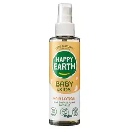 Trekpleister Happy Earth Baby & Kids 100% Natural Hair Lotion aanbieding