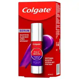 Trekpleister Colgate Max White Purple Serum aanbieding
