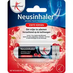 Etos Lucovitaal Neusinhaler Vrijer Ademen - zoete kersen - 10gr aanbieding