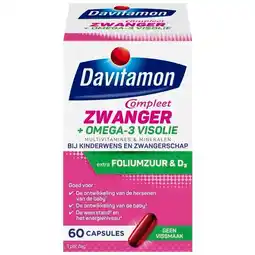 Trekpleister Davitamon Compleet Zwanger + Omega-3 Visolie Capsules aanbieding