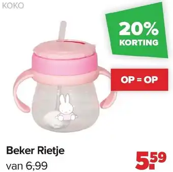 Baby-Dump Beker rietje aanbieding