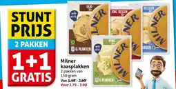 Hoogvliet Milner kaasplakken aanbieding
