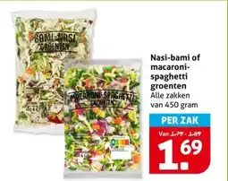 Hoogvliet Nasi-bami of macaroni spaghetti groenten aanbieding