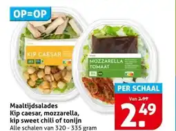 Hoogvliet Maaltijdsala Kip caesar mozzarella kip sweet chili of tonijn aanbieding