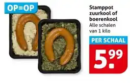 Hoogvliet Stamppot zuurkool of boerenkool aanbieding