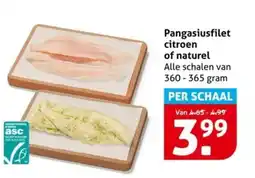 Hoogvliet Pangasiusfilet citroen of naturel aanbieding