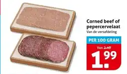 Hoogvliet Corned beef of pepercervelaat aanbieding