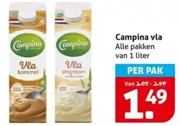 Hoogvliet Campina vla aanbieding
