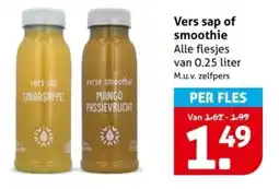 Hoogvliet Vers sap of smoothie aanbieding