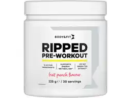 Hoogvliet Body&fit Ripped pre workout fruit punch aanbieding