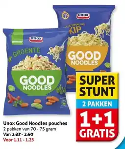 Hoogvliet Unox Good Noodles pouches aanbieding