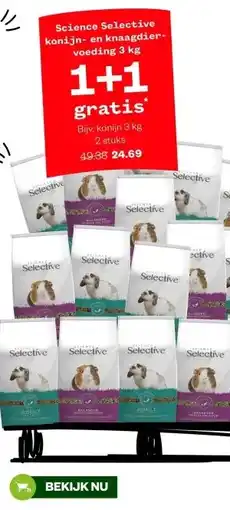 Welkoop Science Selective konijn- en knaagdier- voeding 3 kg aanbieding