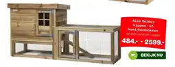 Welkoop Alle Voldux kippen- of konijnenhokken aanbieding