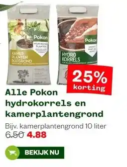 Welkoop Alle Pokon hydrokorrels en kamerplantengrond aanbieding