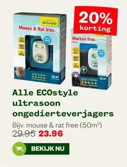 Welkoop Alle ECOstyle ultrasoon ongedierteverjagers aanbieding