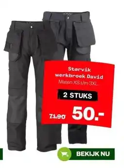 Welkoop Størvik werkbroek David aanbieding