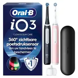 Trekpleister Oral-B iO series 3 Duo iO Technologie Elektrische Tandenborstels aanbieding