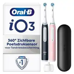 Trekpleister Oral-B iO series 3 Duo iO Technologie Elektrische Tandenborstels aanbieding