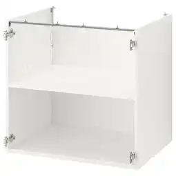 IKEA Een witte enhet keukenkast met één plank, met strakke lijnen en een modern design aanbieding