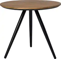 Intratuin Intratuin bijzettafel Keiss naturel / zwart D 50 H 35 cm aanbieding