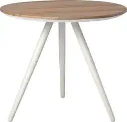 Intratuin Intratuin bijzettafel Keiss naturel / wit D 45 H 40 cm aanbieding