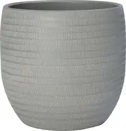 Intratuin Intratuin bloempot Xanna grijs D 38 H 35 cm aanbieding