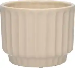 Intratuin Duif bloempot op voet Vectra taupe D 13,2 H 10,5 cm aanbieding