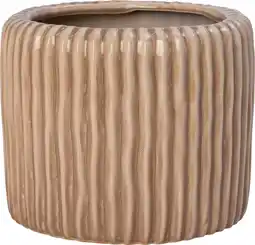 Intratuin Intratuin bloempot Louva beige D 14 H 12 cm aanbieding
