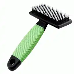 Pets Place Ferplast Vachtborstel Met Plastic Pennen Kat - Kattenvachtborstel - 14.5x6.8x2 cm Lime Zwart aanbieding