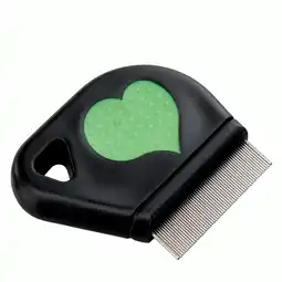 Pets Place Ferplast Vlooienkam Kat - Kattenvachtkam - 7.5x4x0.5 cm Zwart Lime aanbieding