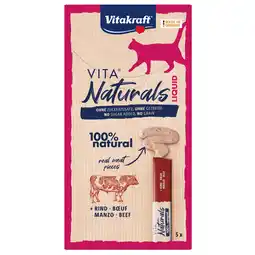 Pets Place Vitakraft Naturals Liquid Snack - Kattensnack - Rund 5 stuks aanbieding