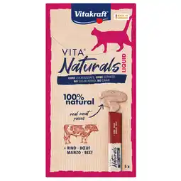 Pets Place Vitakraft Naturals Liquid Snack - Kattensnack - Rund 5 stuks aanbieding