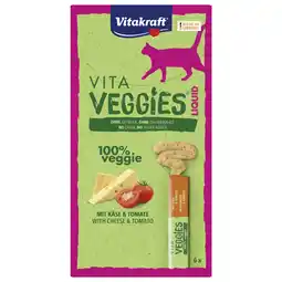 Pets Place Vitakraft Vita Veggies Liquid - Kattensnack - Kaas Tomaat 6x15 g aanbieding