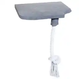 Pets Place All For Paws Skywalk - Step-In Platform With Rope - Wandkrabpaal - 32x8x28 cm Grijs aanbieding