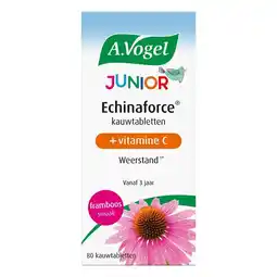 Etos A.Vogel Echinaforce Junior met Vitamine C Weerstand1* Kauwtabletten 80 stuks aanbieding