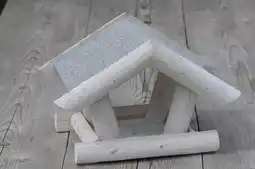 Pets Place Wildbird Voederhuis Whitewash Grijs Dak - Voederhuis - per stuk aanbieding