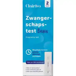 Etos Clairivo Zwangerschapstest Cassette 2 stuks aanbieding
