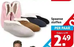 Hoogvliet Spaanse sloffen aanbieding