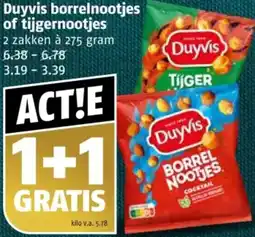 Poiesz Duyvis borrelnootjes of tijgernootjes aanbieding