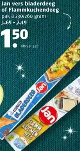 Poiesz Jan vers bladerdeeg of Flammkuchendeeg aanbieding