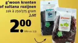 Poiesz G'woon krenten of sultana rozijnen aanbieding