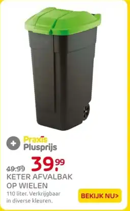 Praxis Keter Afvalbak op Wielen aanbieding