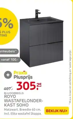 Praxis Royo Wastafelonder Kast Soho aanbieding