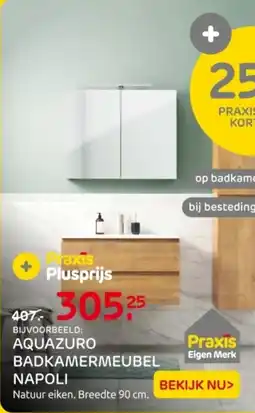 Praxis Aquazuro badkamermeubel napoli aanbieding