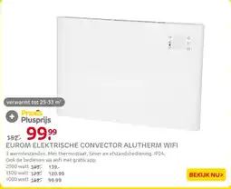 Praxis Eurom elektrische convector alutherm WiFi aanbieding